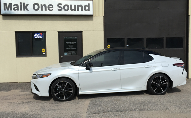 Toyota 2018 Camry with professional window tint in North Bay